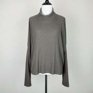 Project Social T Sweater Top PST Turtleneck Split Arm Spring Fall Neutral Boho